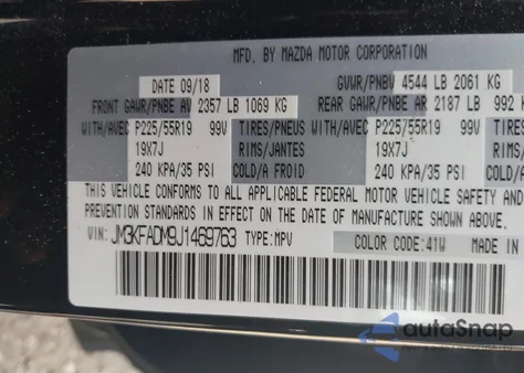 2018 Mazda Cx-5 Grand Touring from USA, damaged, VIN JM3KFADM9J1469763